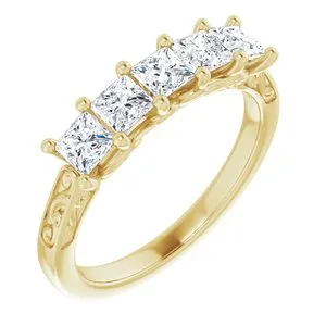 14K Yellow 1 CTW Natural Diamond Anniversary Band