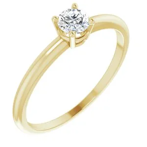14K Yellow 1/10 CTW Diamond Birthstone Ring Size 3