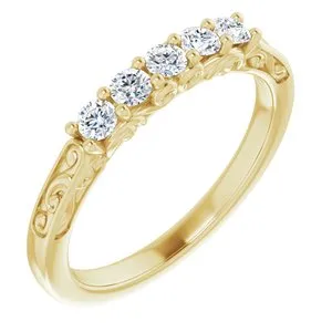 14K Yellow 1/3 CTW Diamond Anniversary Band