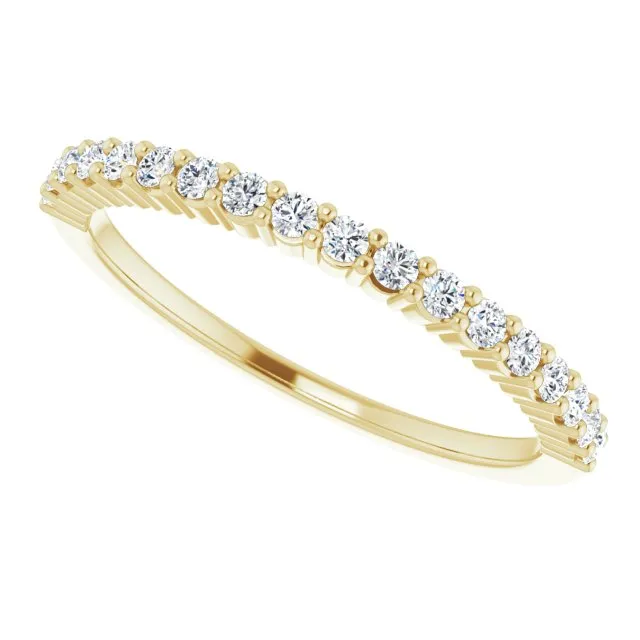 14K Yellow 1/4 CTW Natural Diamond Anniversary Band