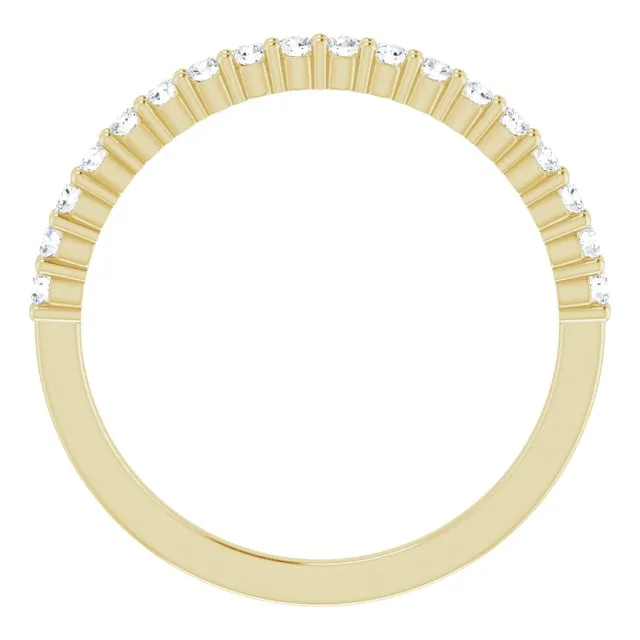 14K Yellow 1/4 CTW Natural Diamond Anniversary Band