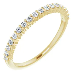 14K Yellow 1/4 CTW Natural Diamond Anniversary Band