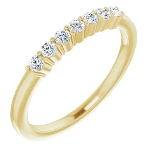 14K Yellow 1/5 CTW Natural Diamond Anniversary Band