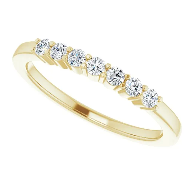 14K Yellow 1/5 CTW Natural Diamond Anniversary Band