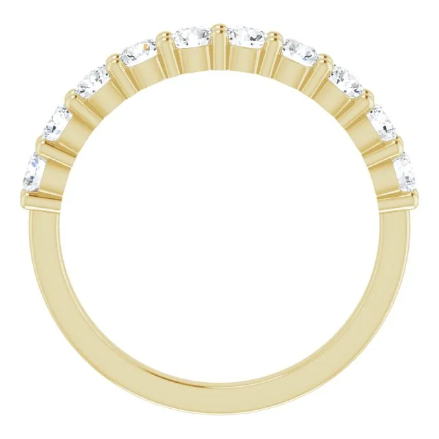 14K Yellow 3/4 CTW Natural Diamond Anniversary Band