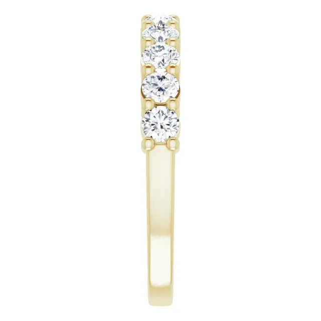 14K Yellow 3/4 CTW Natural Diamond Anniversary Band