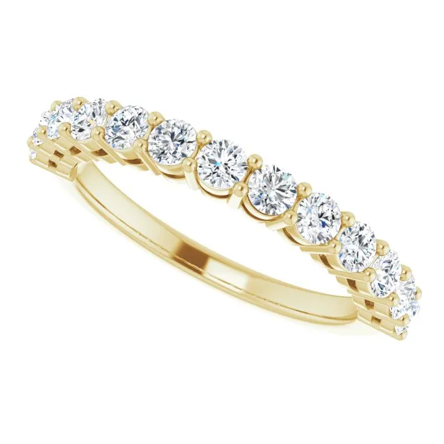 14K Yellow 3/4 CTW Natural Diamond Anniversary Band