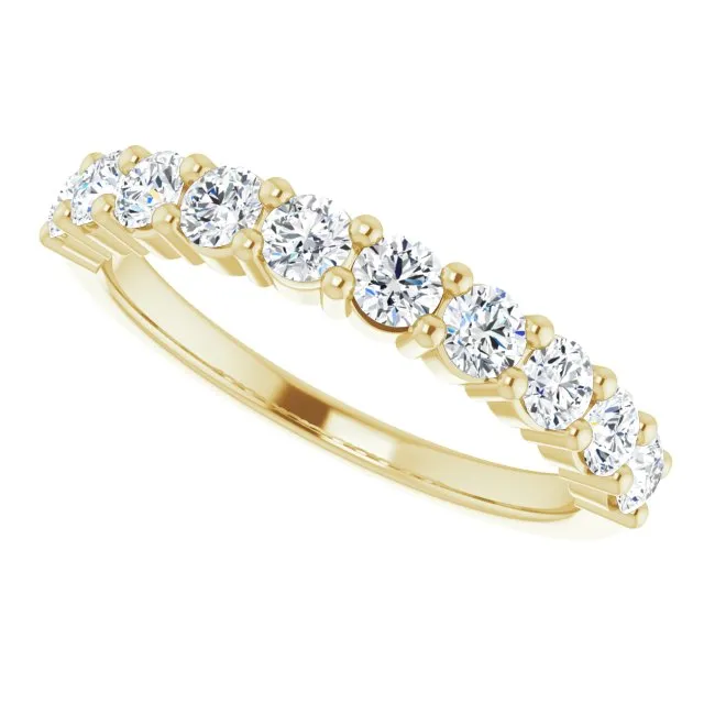 14K Yellow 3/4 CTW Natural Diamond Anniversary Band