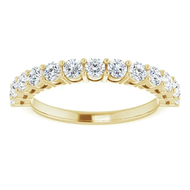 14K Yellow 3/4 CTW Natural Diamond Anniversary Band