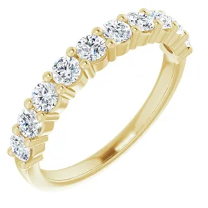 14K Yellow 3/4 CTW Natural Diamond Anniversary Band