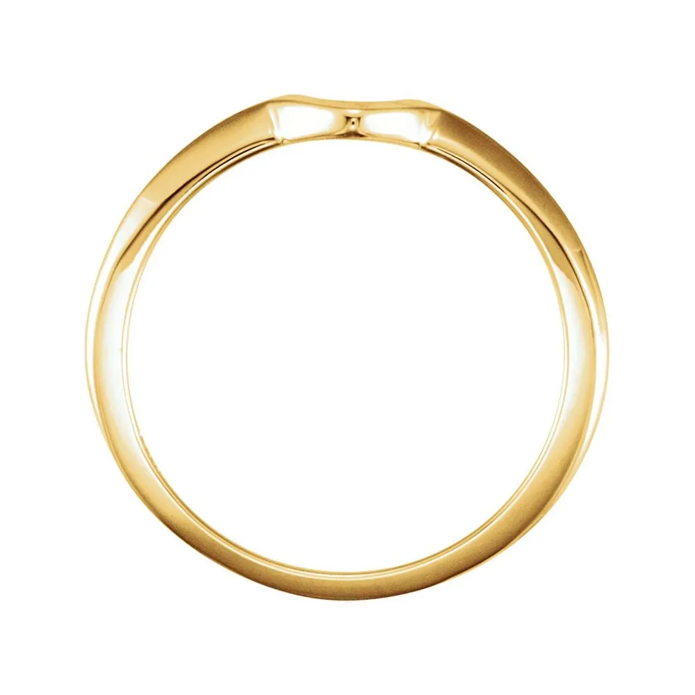 14k Yellow Gold 1.00 CT Band for Solitaire Mounting, Size 6