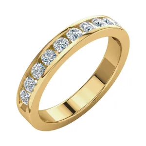 14k Yellow Gold Anniversary Band, Size 8