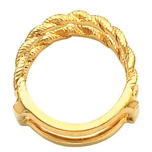 14k Yellow Gold Ring Guard, Size 6