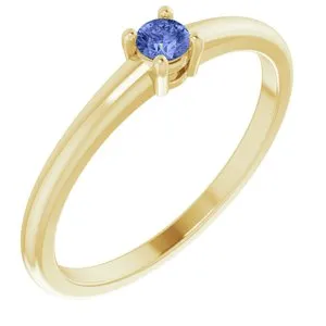 14K Yellow Natural Tanzanite Ring