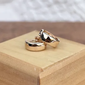 14KT Rose Gold 5mm Hinged Huggie Hoop Earrings 15mm