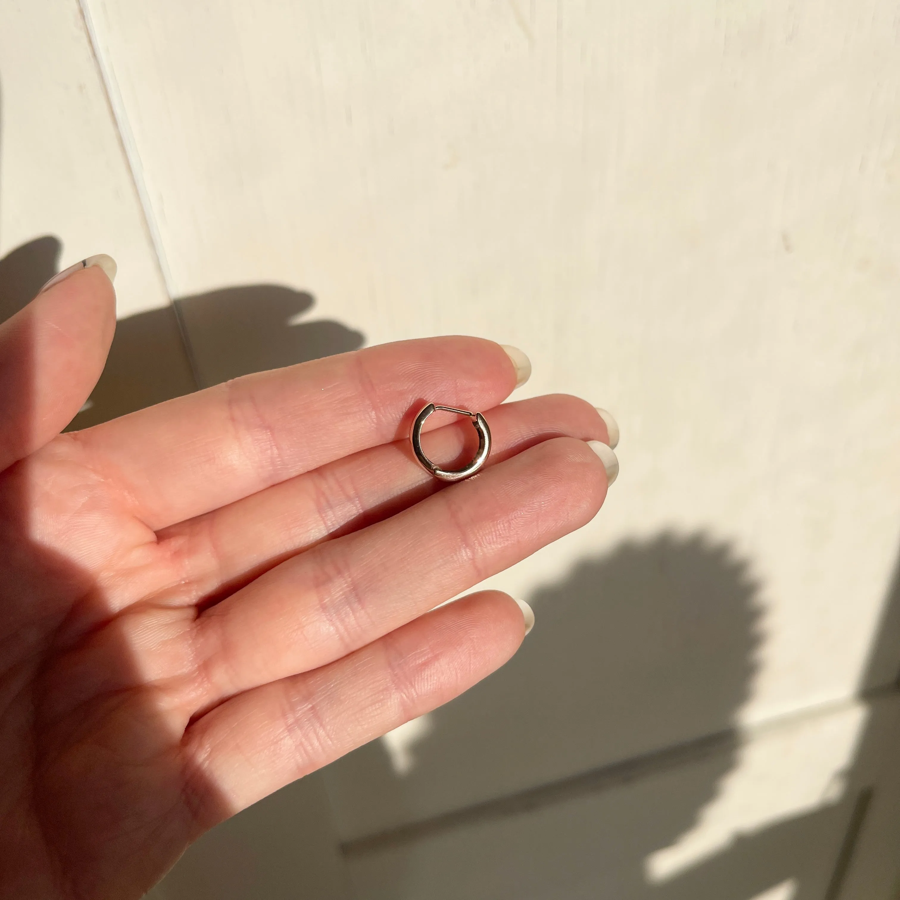 14KT Rose Gold 5mm Hinged Huggie Hoop Earrings 15mm