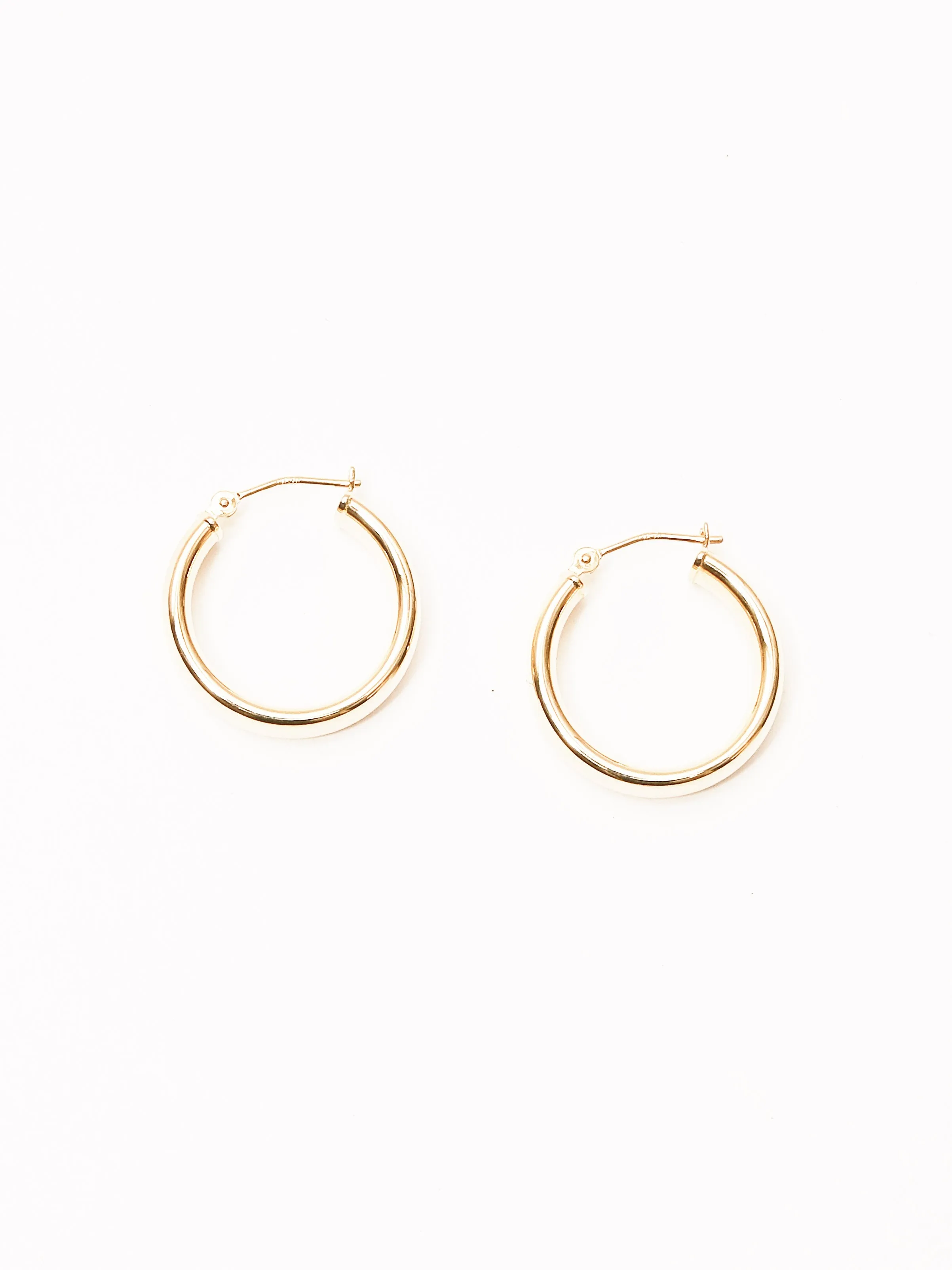 14KY 20MM Polished Hoop Earrings