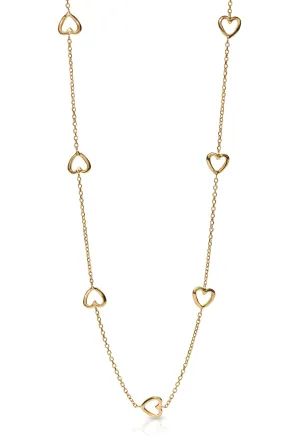14KY Small Heart Necklace 18"