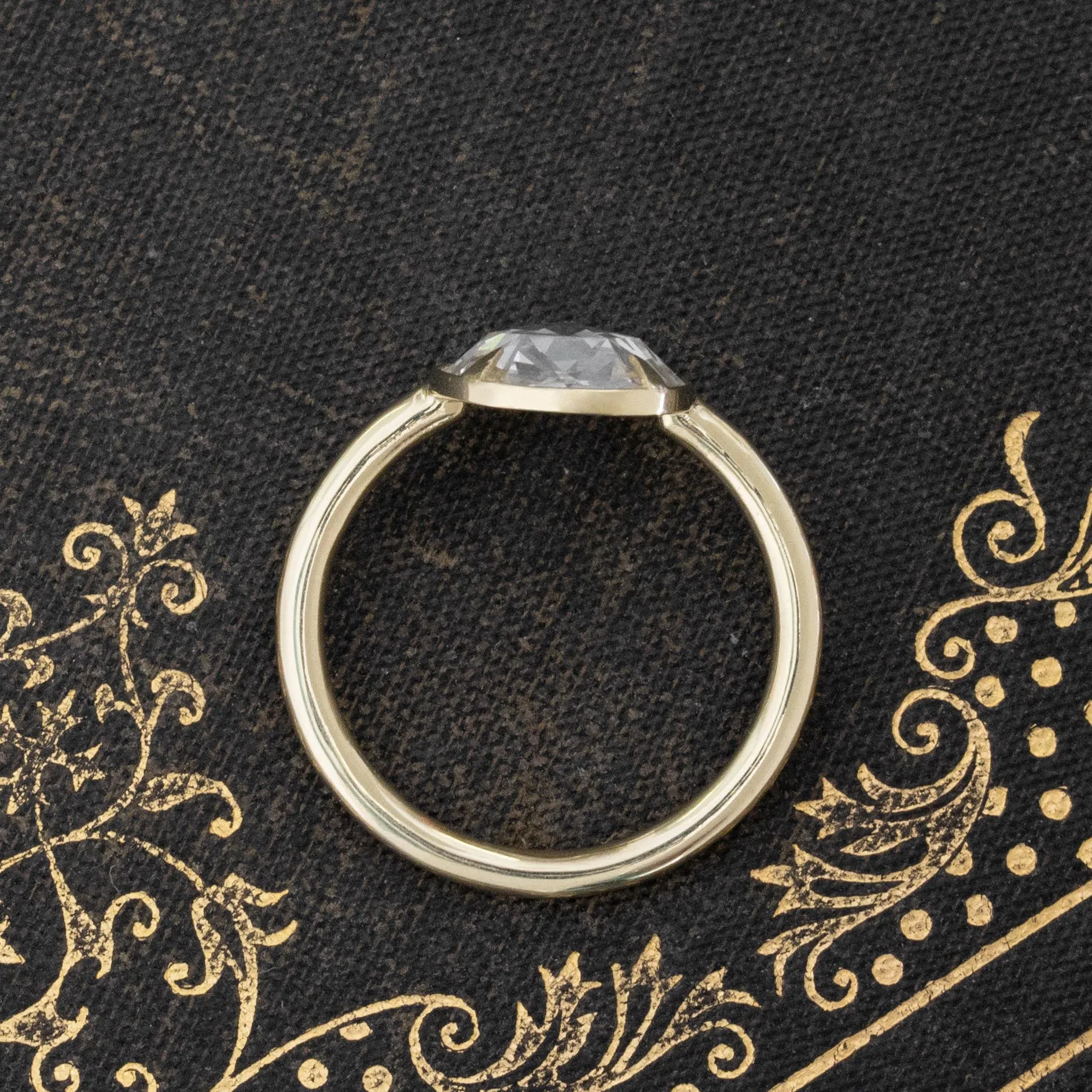 1.71ct Cushion Rose Cut Diamond Solitaire, GIA K VS2