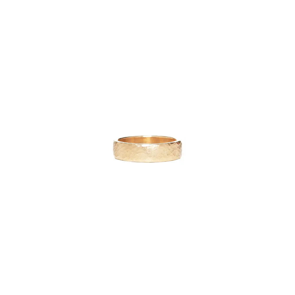 18 Karat Hammered Band