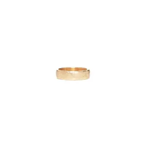 18 Karat Hammered Band