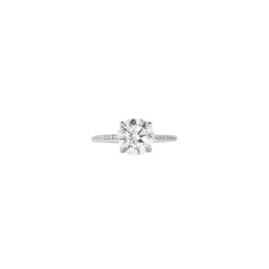 18 Karat White Gold Diamond Solitaire Ring