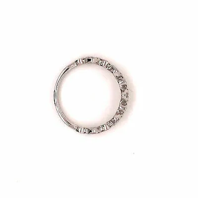 18K Diamond Cluster Band White Gold