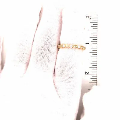 18K Diamond Miligrain Band Yellow Gold