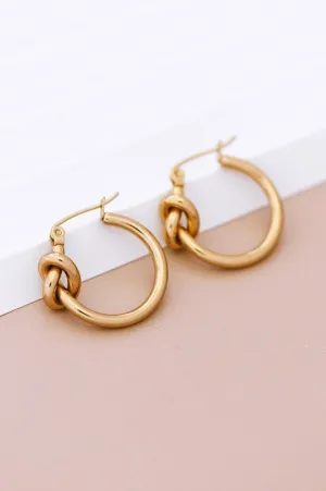 18k Gold Dipped Knot Hoop Earring *