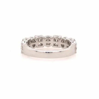 18K Multi Shape Diamond Cluster Band White Gold