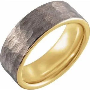 18K Yellow Gold PVD Tungsten 8 mm Band Size 10