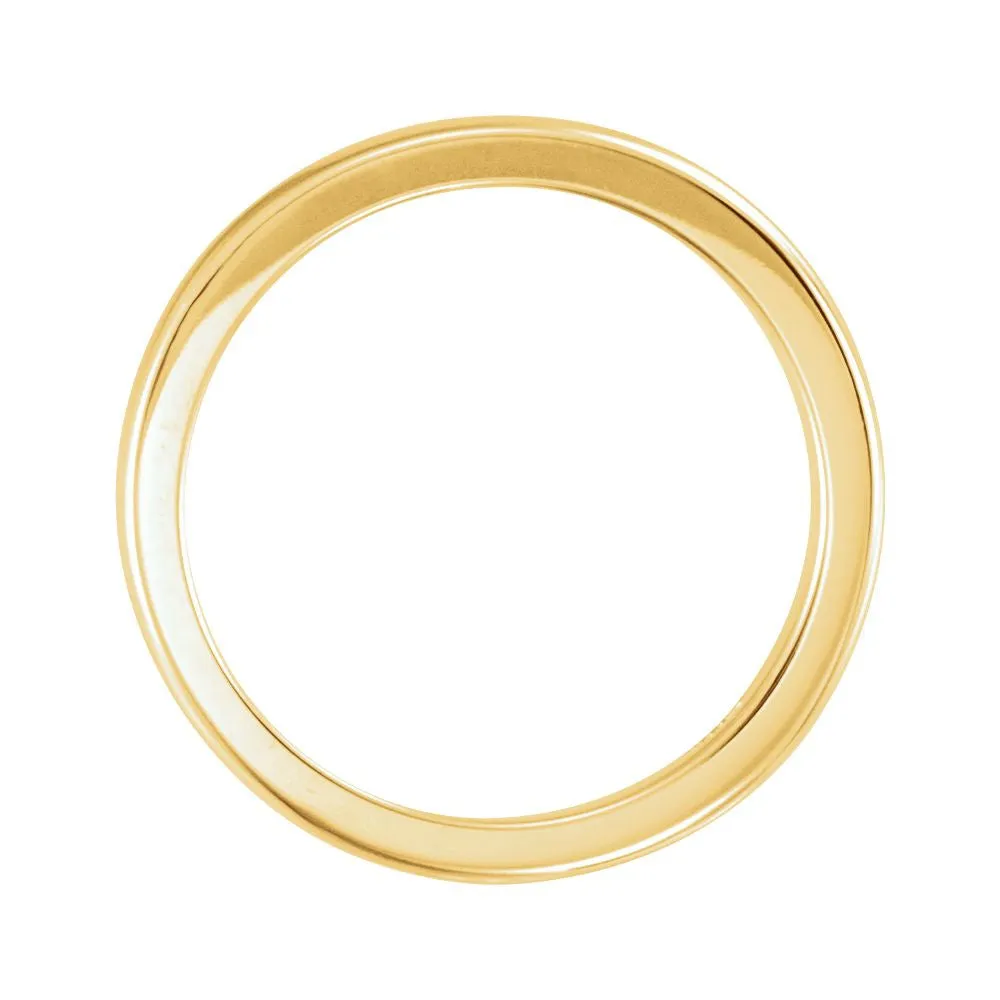 18k Yellow Gold Solstice Solitaire® 0.40-.65 CT Tapered Bombé Band, Size 6