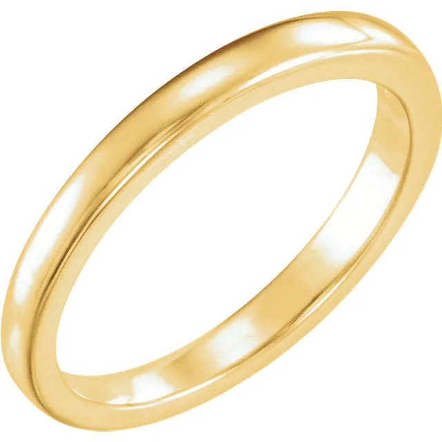 18k Yellow Gold Solstice Solitaire® 0.40-.65 CT Tapered Bombé Band, Size 6