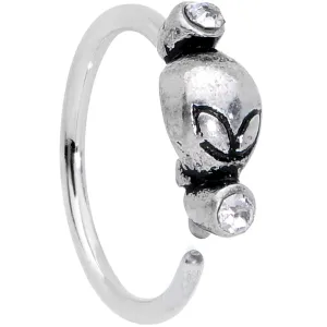 20 Gauge 5/16 Clear Gem Outer Space Alien Nose Hoop
