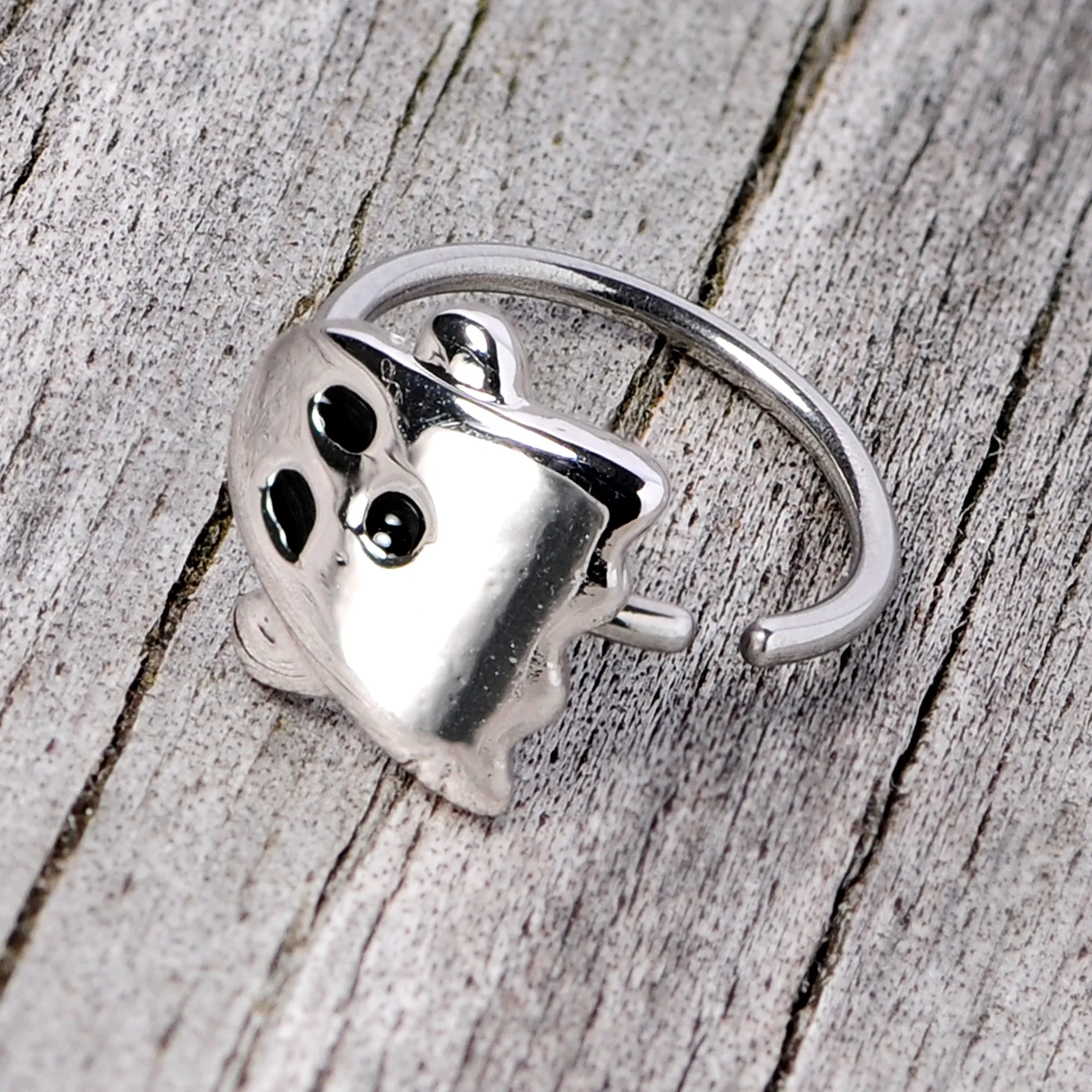 20 Gauge 5/16 Scary Boo Ghost Halloween Nose Hoop