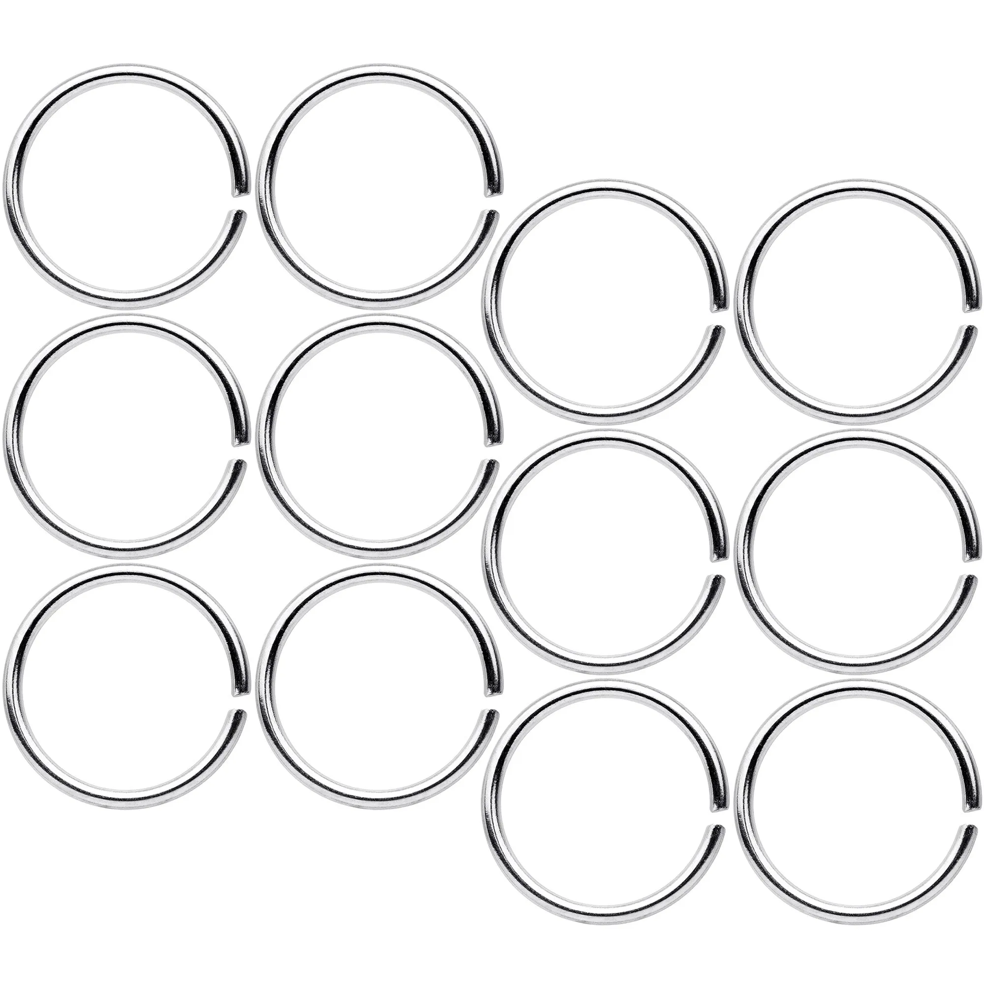20 Gauge 5/16 Seamless Circular Ring Set of 12