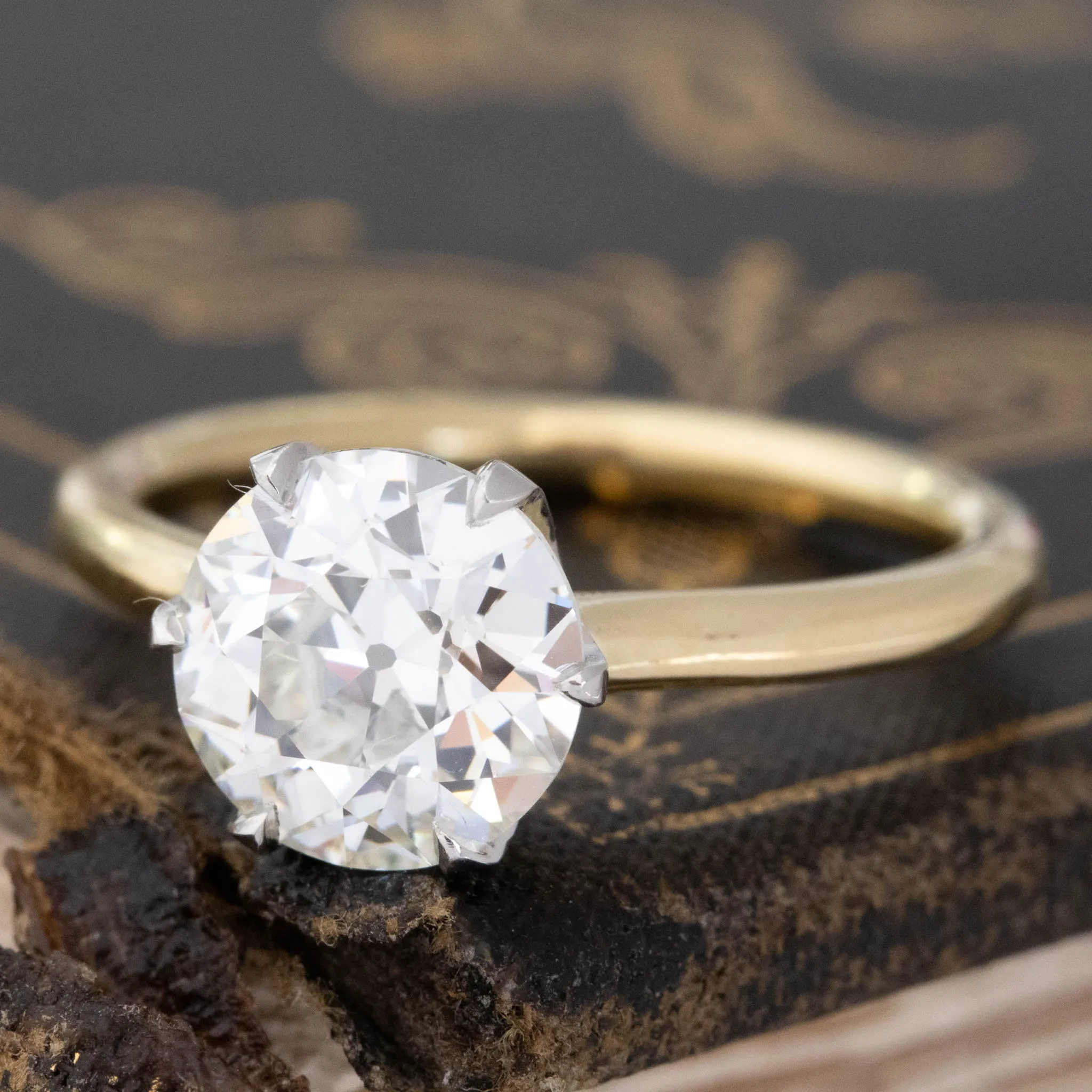 2.09ct Old European Cut Diamond Solitaire, GIA L VS1
