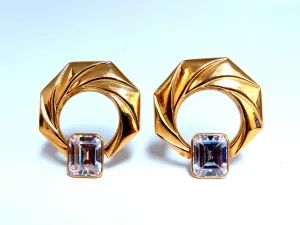 20ct Emerald Cut CZ Earrings 14kt