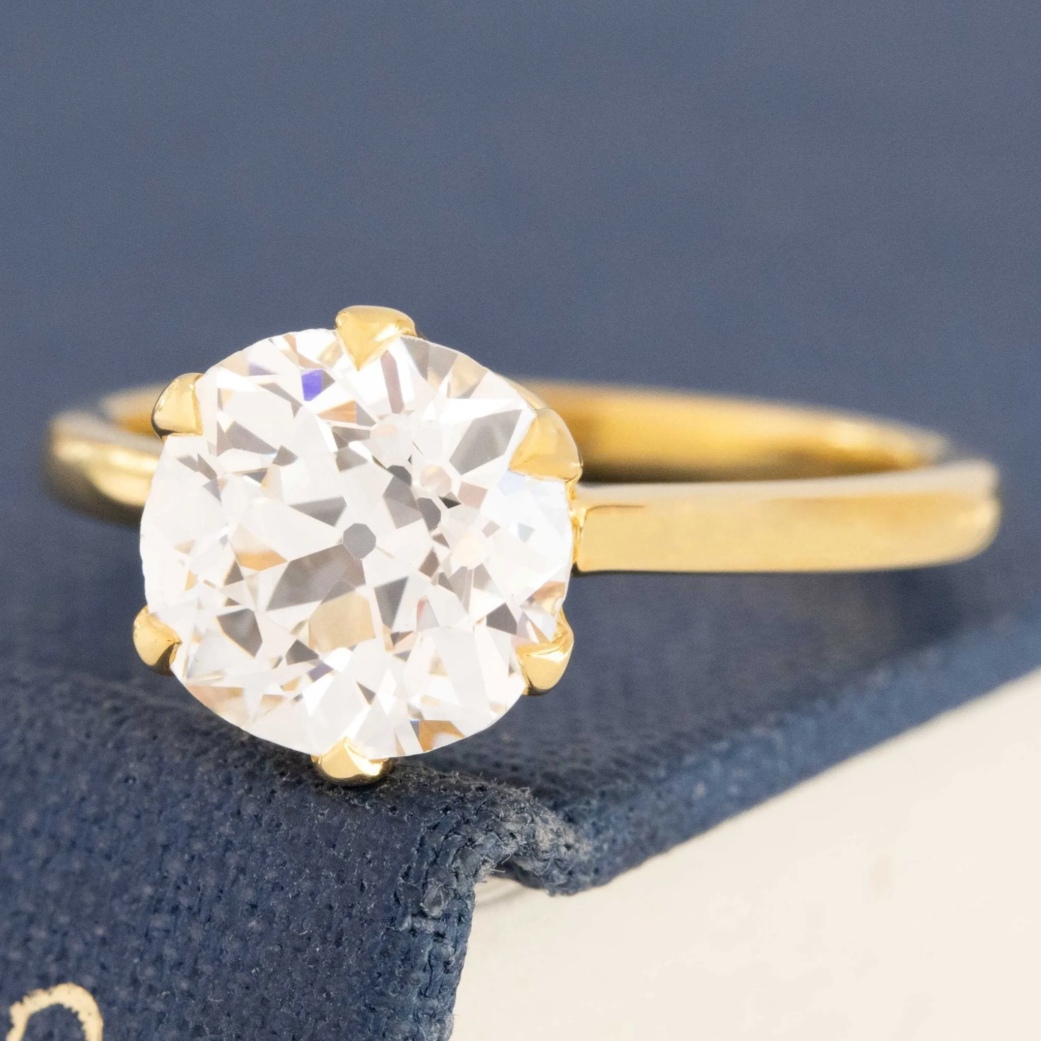 2.40ct Old Mine Cut Diamond Solitaire, GIA I VS2