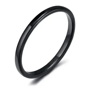 2mm High Polished Ceramic Rings for Women