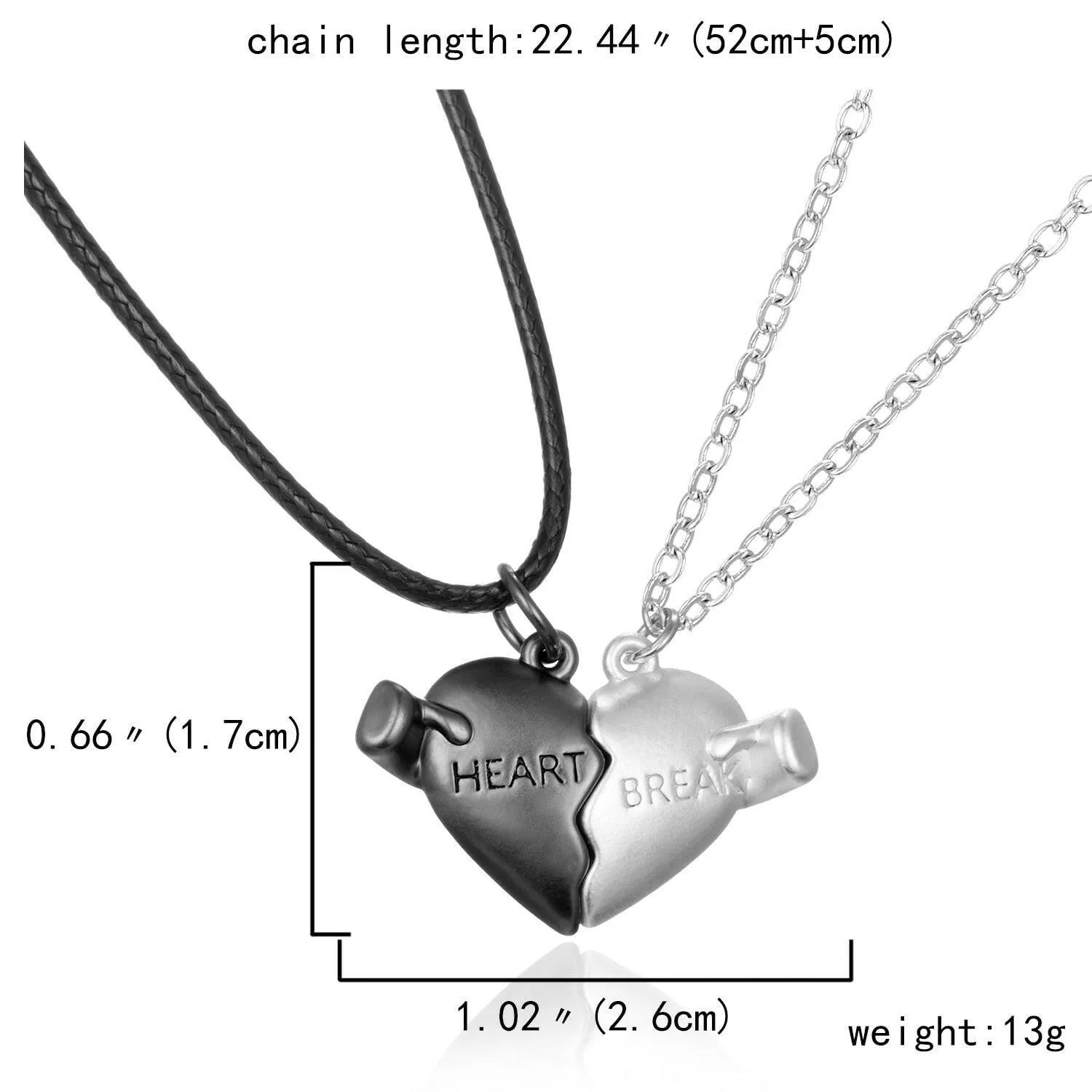 2Pcs Magnetic Necklace