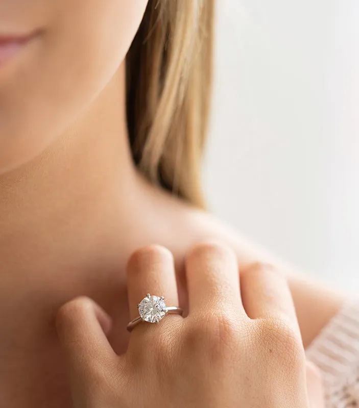 3.01 cttw. Platinum Six Prong Solitaire