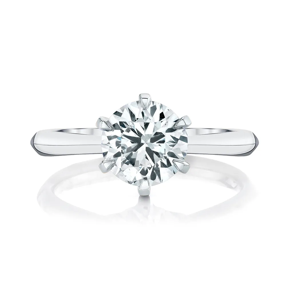 3.01 cttw. Platinum Six Prong Solitaire