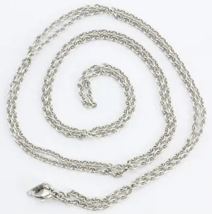 30" Platinum 95% Classic Link Necklace
