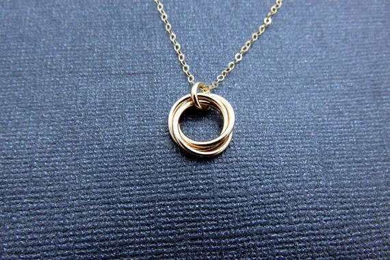 30th Birthday Gift for Her | Gold Birthday Ring Necklace | 30th Birthday