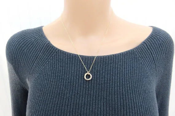 30th Birthday Gift for Her | Gold Birthday Ring Necklace | 30th Birthday