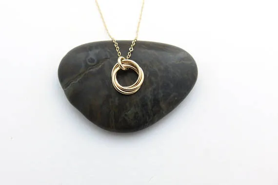 30th Birthday Gift for Her | Gold Birthday Ring Necklace | 30th Birthday