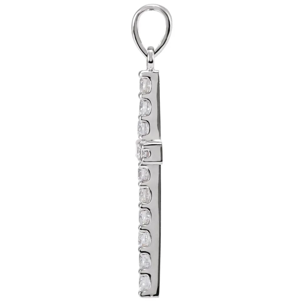 3/4 CTW Diamond Cross Pendant in Platinum