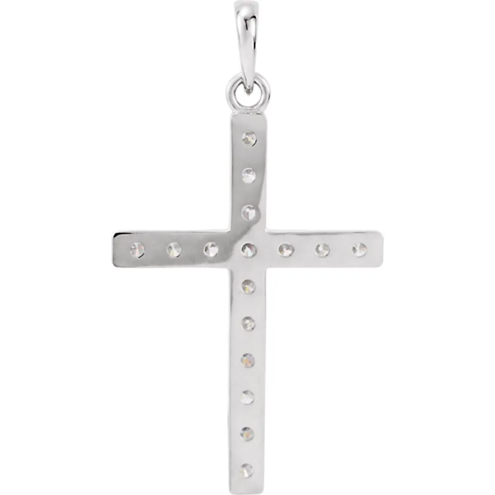 3/4 CTW Diamond Cross Pendant in Platinum
