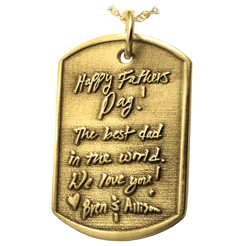 3D Handwriting Dog Tag Remembrance Pendant